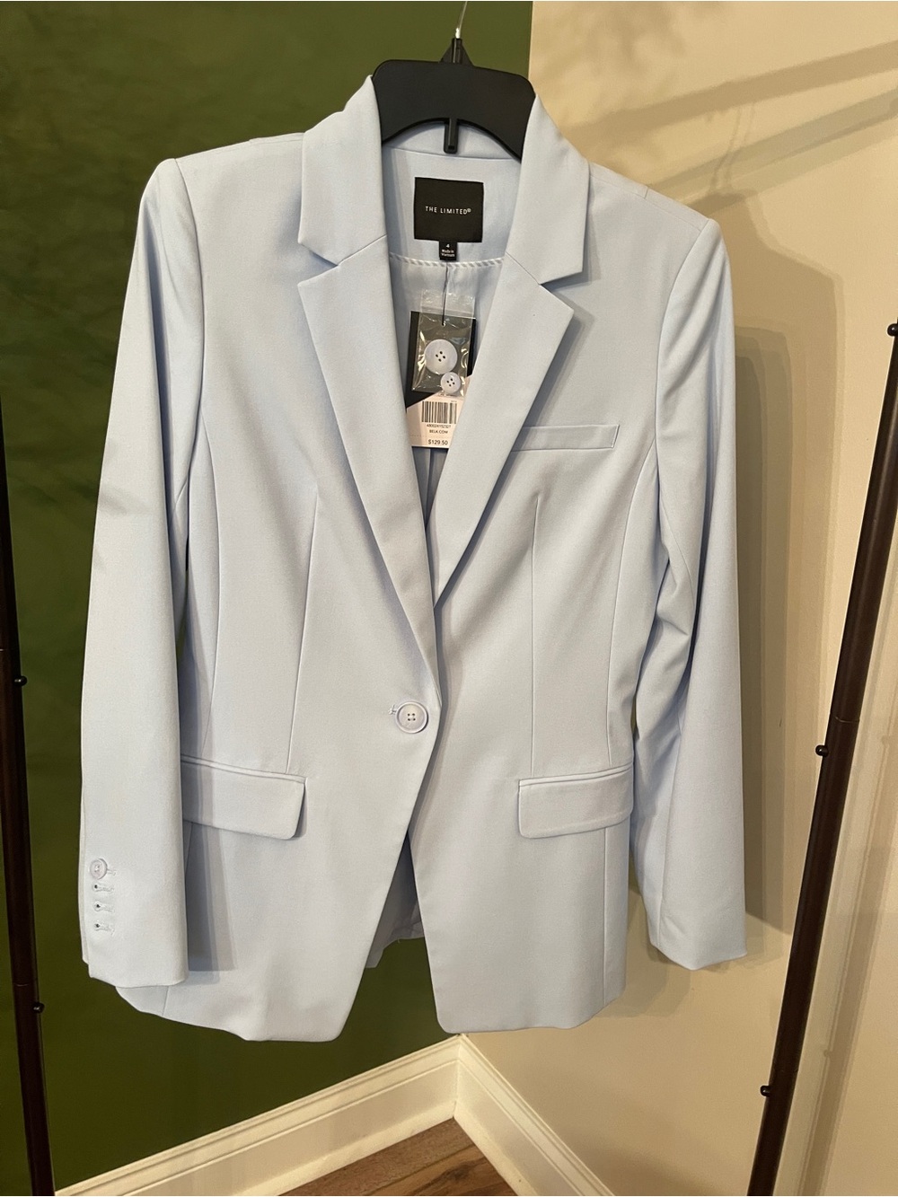 The Limited Pale Blue Single-Button Blazer